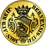 1741 Münze Dukaten Gold Rückseite