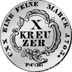 1/2 Kopf Stück Silber Münze 10 Kronen 1763