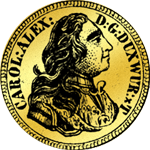 1/2 Carolin 1735 Gold Münze