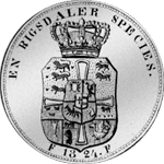 1824 Rückseite Reichstaler Spezies Münze Silber